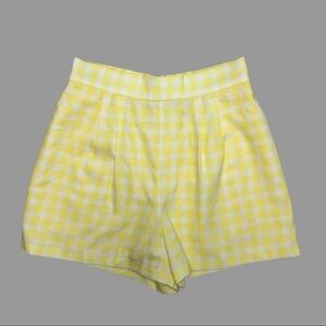 💚 10 💚 NWT Anthro Shorts Gingham Checkered Back Zip Pleated​